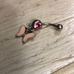 Butterfly belly ring